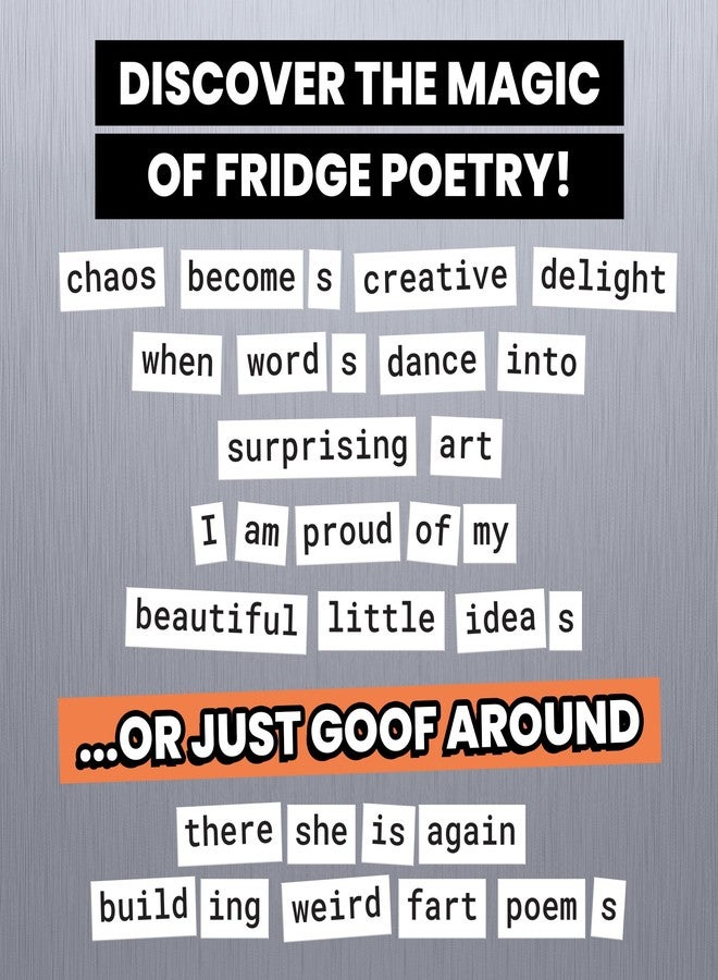 Rayliad The Essential Kit of Word Magnets - Everything Needed for Fun Fridge Poetry - 797 Magnetic Words Compatible with Most Other Kits - Experience The Fun of Creative Word Play and Self Expression - Image 2